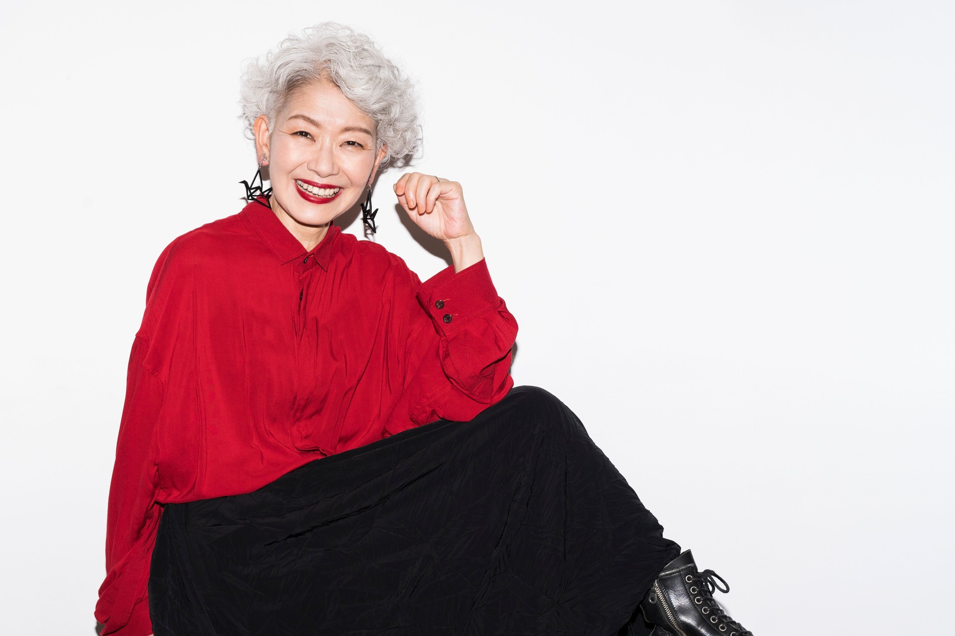 Portrait of a stylish and sophisticated Asian senior woman.